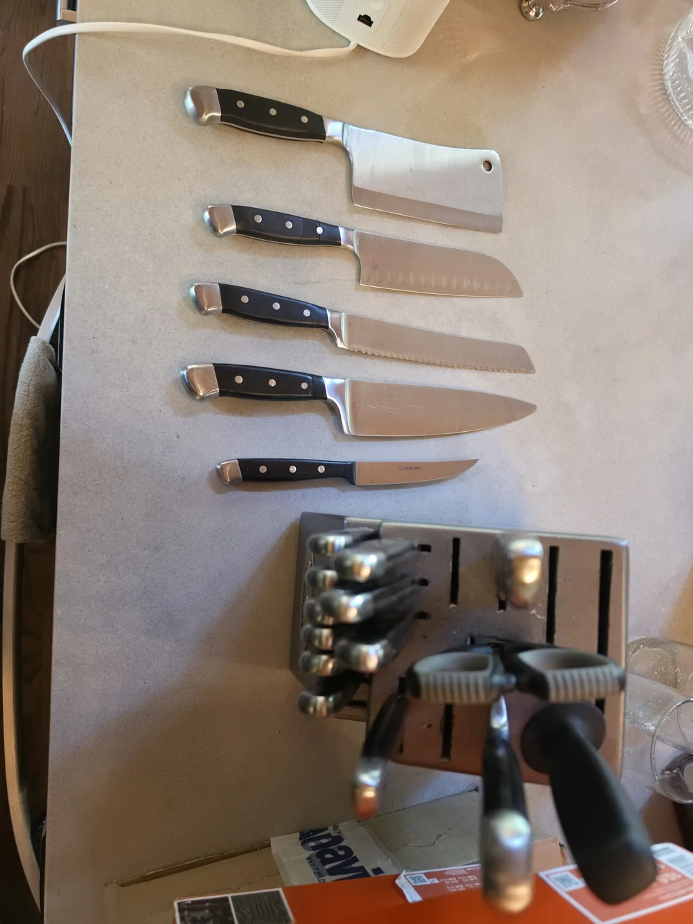 Cuisinart Silver Knife Block Set - 15-Piece Kitchen Storage